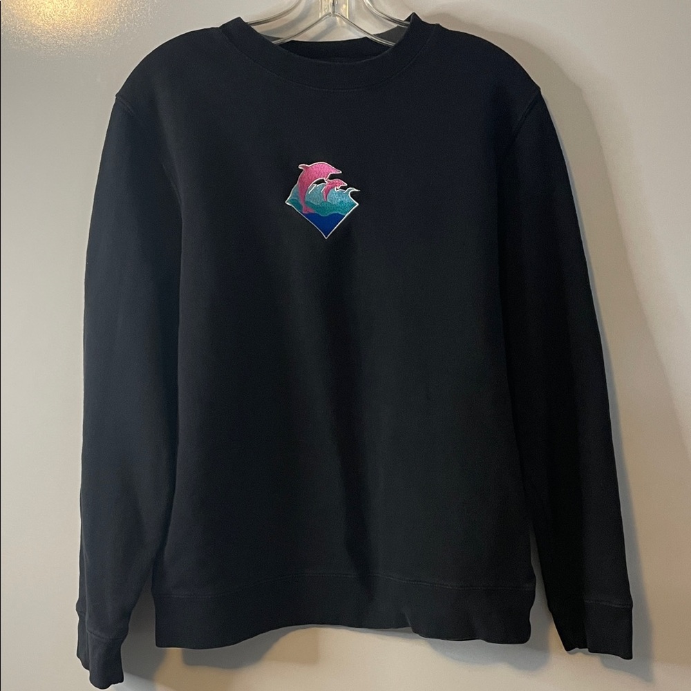 Pink Dolphin Black Logo Crewneck Size Medium EUC